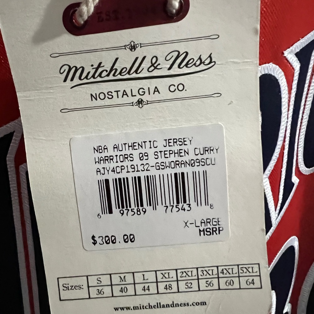 brand new authentic Curry beautiful Jersey size XL